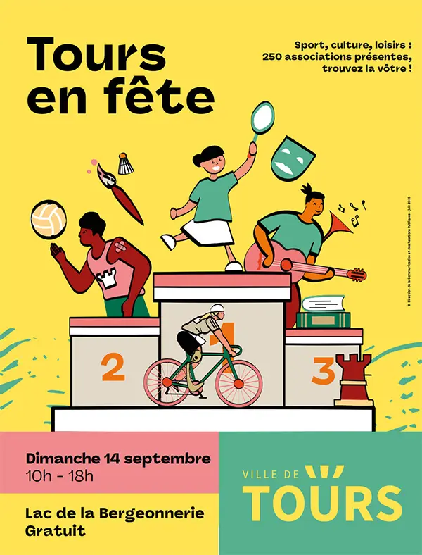 Affiche Tours en fête 14 septembre 2024 à tours lac de la bergeronnerie